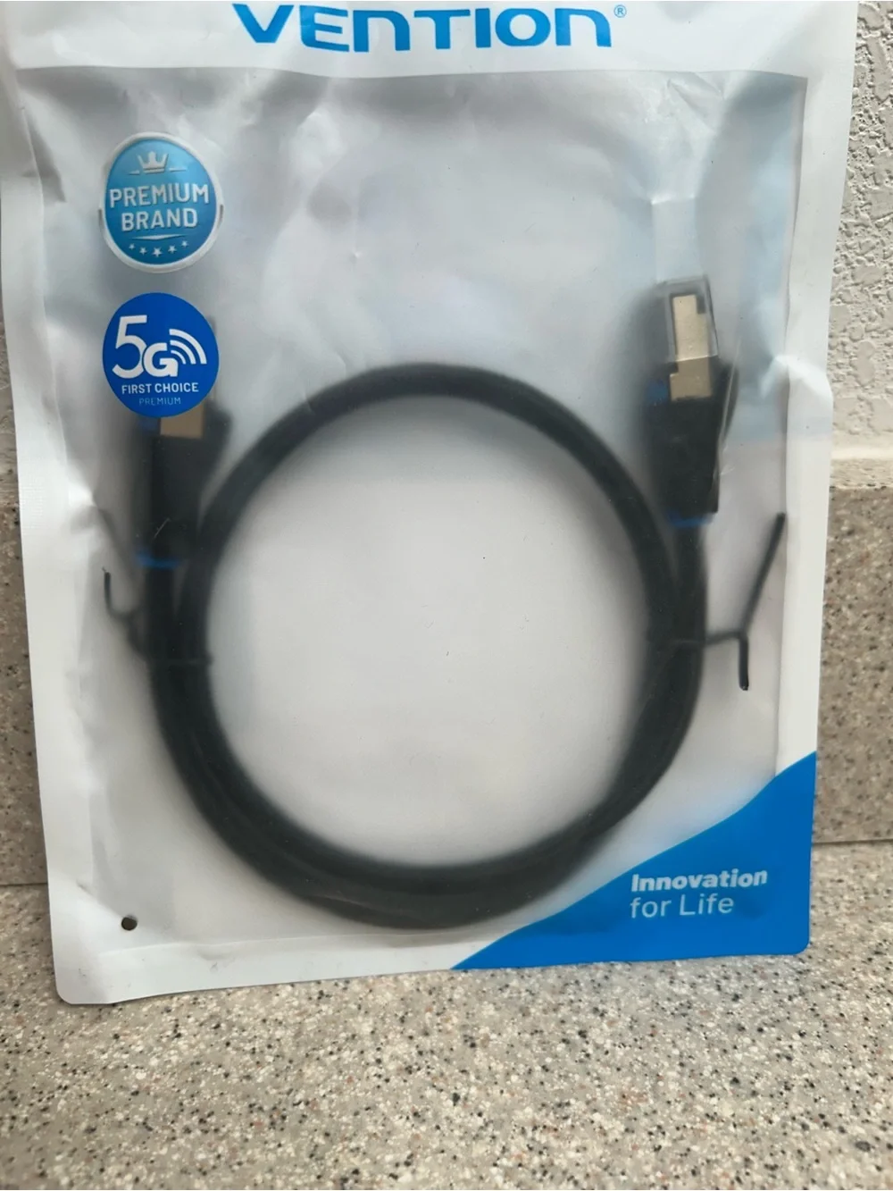 Vention CAT8 Ethernet Cable Super Speed 40Gbps LAN Wire Black 1 Foot Long New